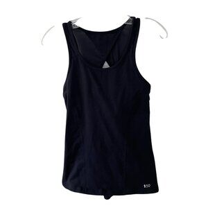 Splits Fifty Nine Black Workout Tank Top Mesh Sml Built-in Sports Bra